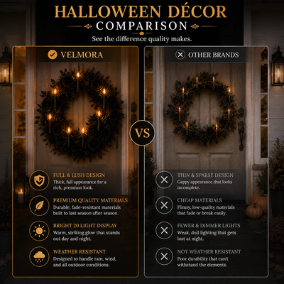 Velmora Midnight Rose Wreath