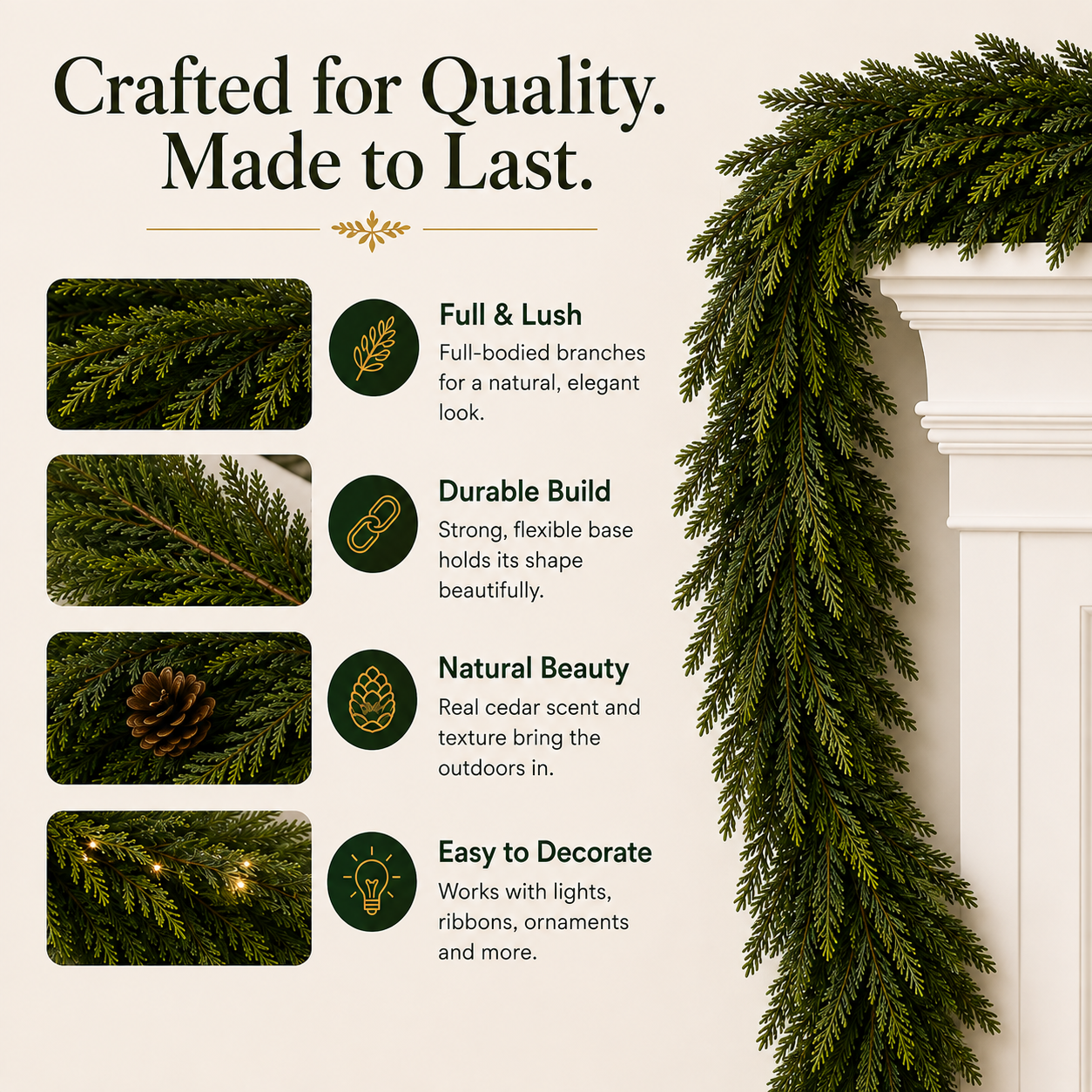 Velmora 6ft Cedar Garlands