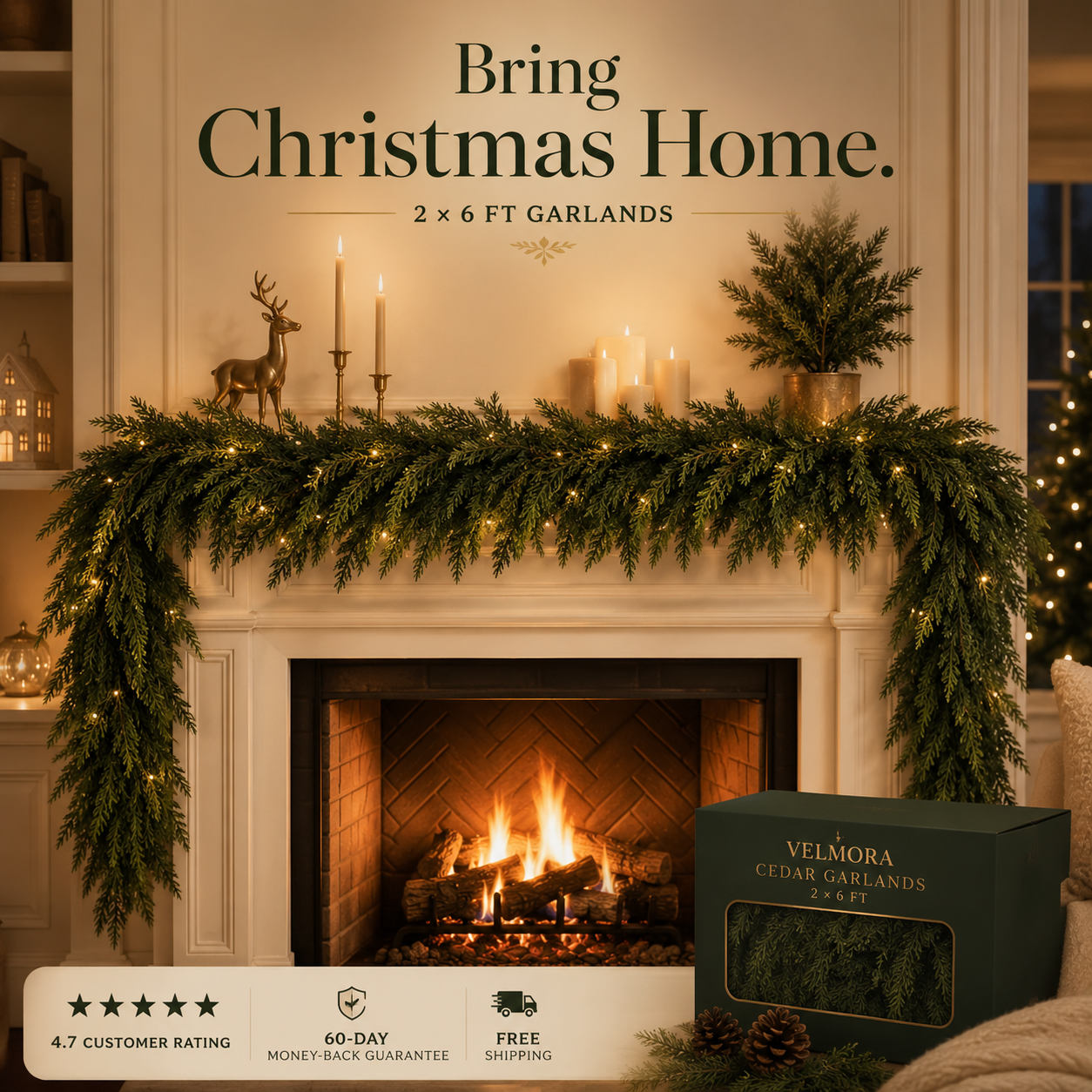 Velmora 6ft Cedar Garlands