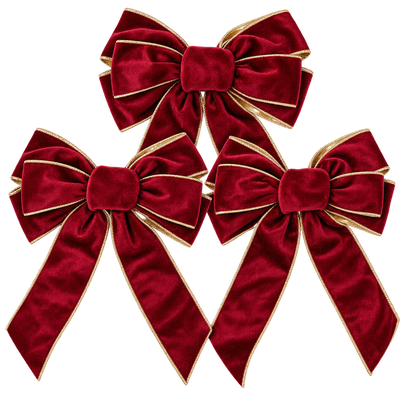 3pcs Velvet Ribbons
