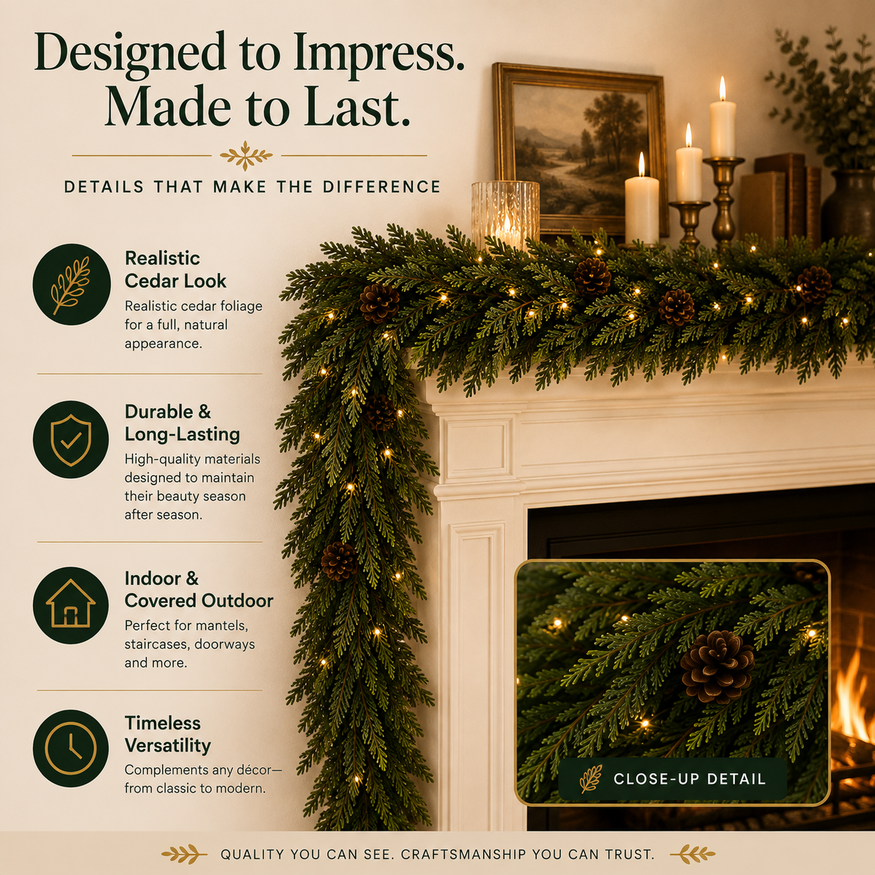 Velmora 6ft Cedar Garlands