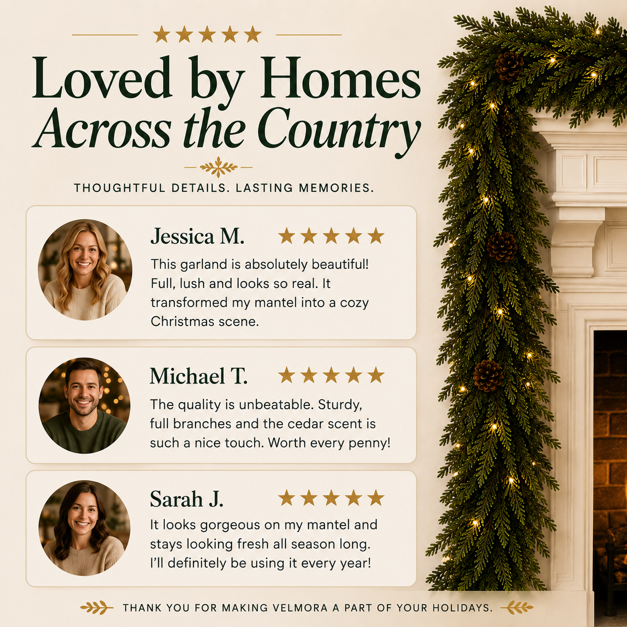 Velmora 6ft Cedar Garlands